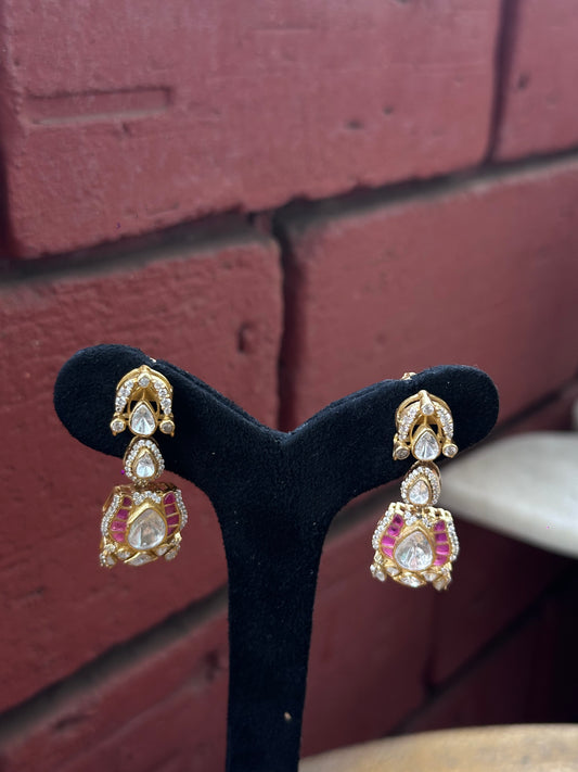 SE DANGLERS WITH RUBY ACCENTS 0032