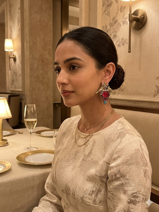 Royal Twin Bird Heritage Earrings