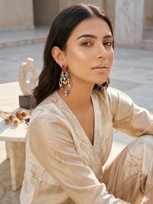 Twin Bird Heritage Hoop Earrings