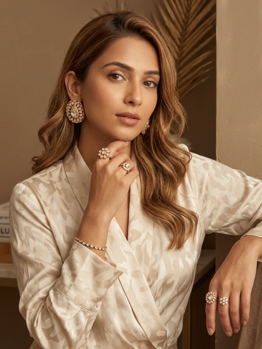 Handcrafted pear shaped moissanite ear rings